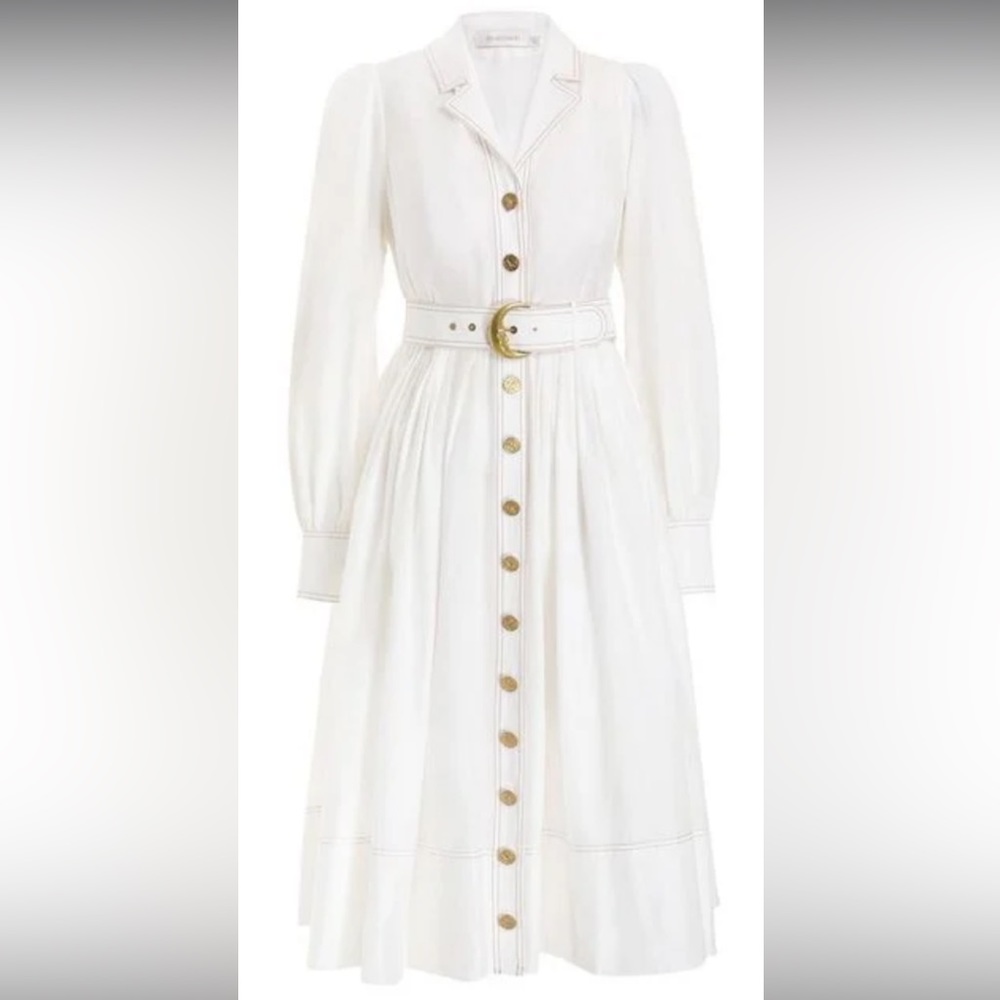 Kaleidoscope midi shirt dress, size 0p, Zimmerman